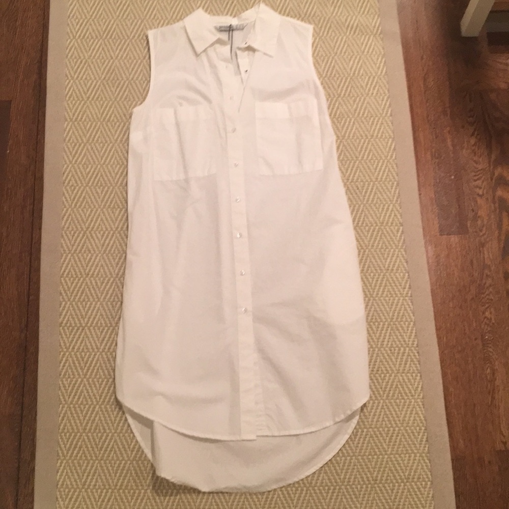 White shirt dress